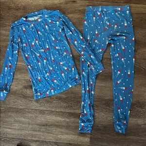 Red, White & Blue Popsicles Print Pajama Set